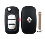 RENAULT 3B Flip Key Shell WITH VA2T