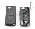 CITROEN 2B FLIP KEY SHELL WITH HU83 BLADE