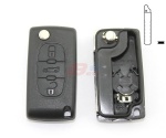 CITROEN 3B FLIP KEY SHELL WITH HU83  BLADE