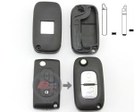 CITROEN 2B FLIP KEY SHELL WITHOUT BATTERY HOLDER