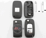 CITROEN 2B FLIP KEY SHELL WITH BATTERY HOLDER