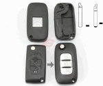 CITROEN 3B FLIP KEY SHELL WITHOUT  BATTERY HOLDER