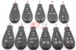 CHRYSLER OLD SMART KEY SHELL WITH BLACK BUTTONS