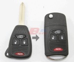 CHRYSLER 3+1B  FLIP KEY SHELL