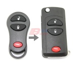 DODGE  2+1B  FLIP KEY SHELL