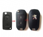 PEUGEOT 2B MODIFIED FLIP KEY SHELL