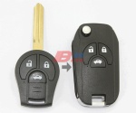 NISSAN 3B FLIP KEY SHELL(PEUGEOT STYTLE)