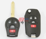 NISSAN 3+1B FLIP KEY SHELL(PEUGEOT STYTLE)