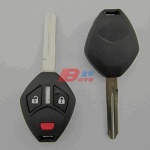 MITSUBISHI 2B+1PANIC REMOTE KEY SHELL(LEFT GROOVE)