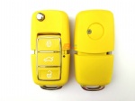 大众3键彩色钥匙壳（淡黄色）