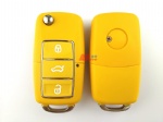大众3键彩色钥匙壳（深黄色）